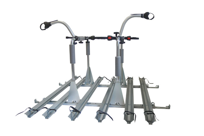 Fahrradträger für 6 Fahrräder - Montage auf einem PKW Anhänger