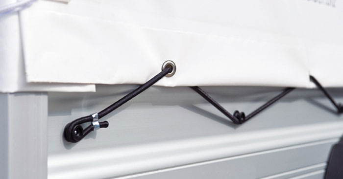 Kreuzverschluß mit Expanderseil