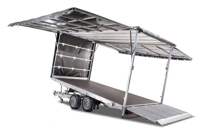 Seitenklappen für Planenaufbau